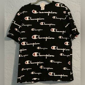 Champion Black and White Logo Tee